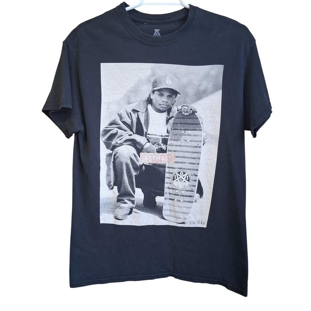 Men's Asphalt Yacht Club Mike Miller NWA Rap Eazy-E Black Graphic T-Shirt Medium